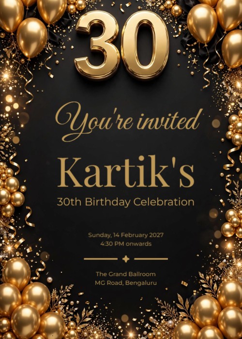 invite 75th birthday