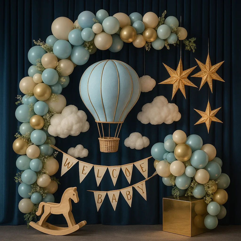Blue Hot Air Balloon
