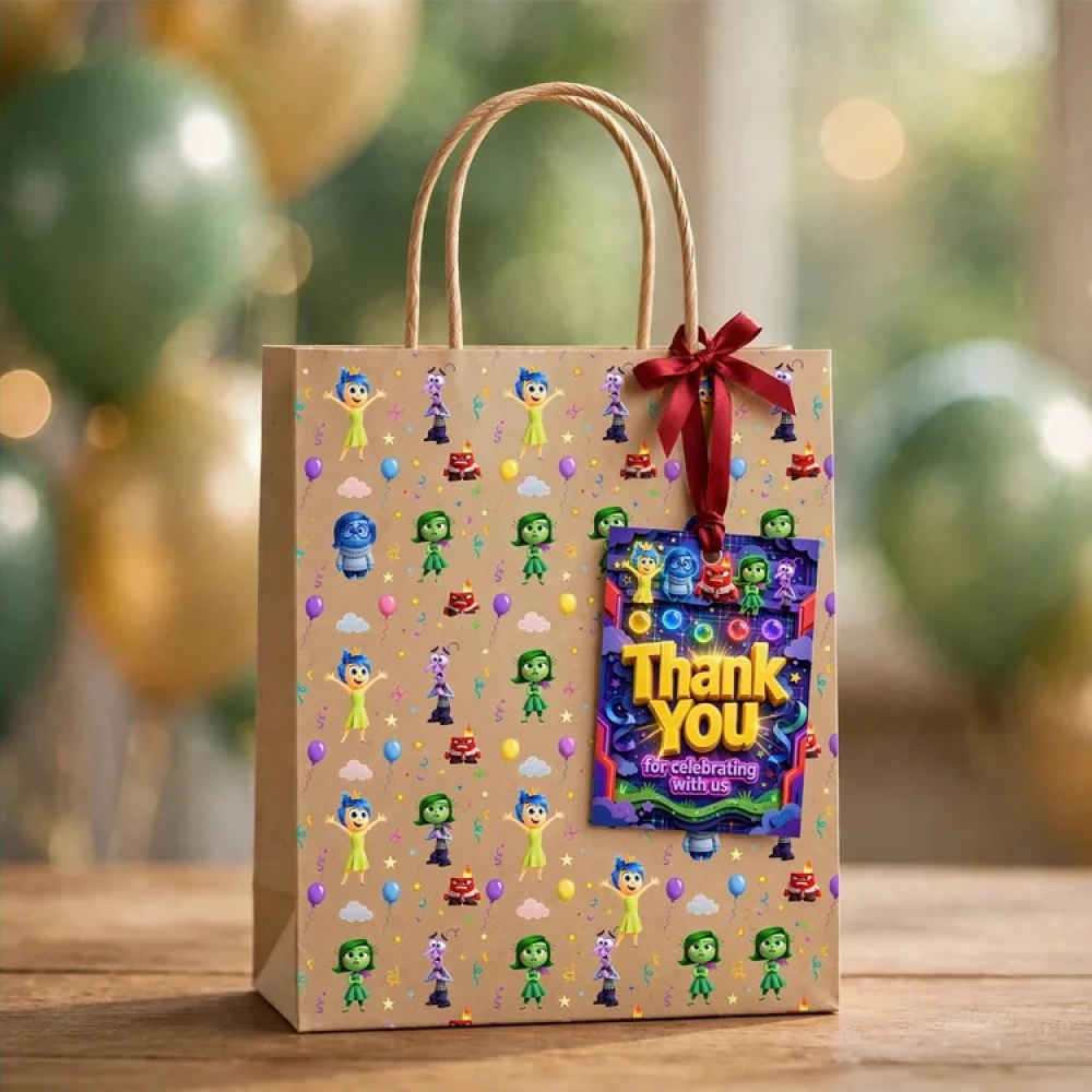 Inside Out Theme Thank You Cards Birthday Party Supplies (PACK OF 30) - 280 GSM Matte Fine-Art Cardstock (2.5 x 3.5 Inch) - Premium Party Decor Supply by Party Decor Mall - View 4