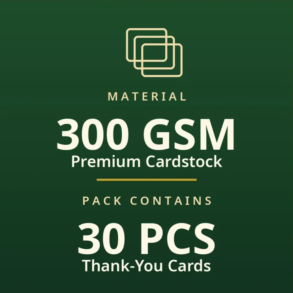 Moon & Stars Theme Thank You Cards Birthday Party Supplies (PACK OF 30) - 280 GSM Matte Fine-Art Cardstock (2.5 x 3.5 Inch) - Premium Party Decor Supply by Party Decor Mall - View 3