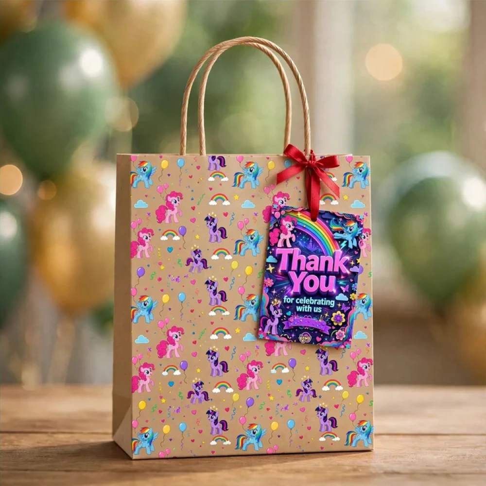 My Little Pony Theme Thank You Cards Birthday Party Supplies (PACK OF 30) - 280 GSM Matte Fine-Art Cardstock (2.5 x 3.5 Inch) - Premium Party Decor Supply by Party Decor Mall - View 4