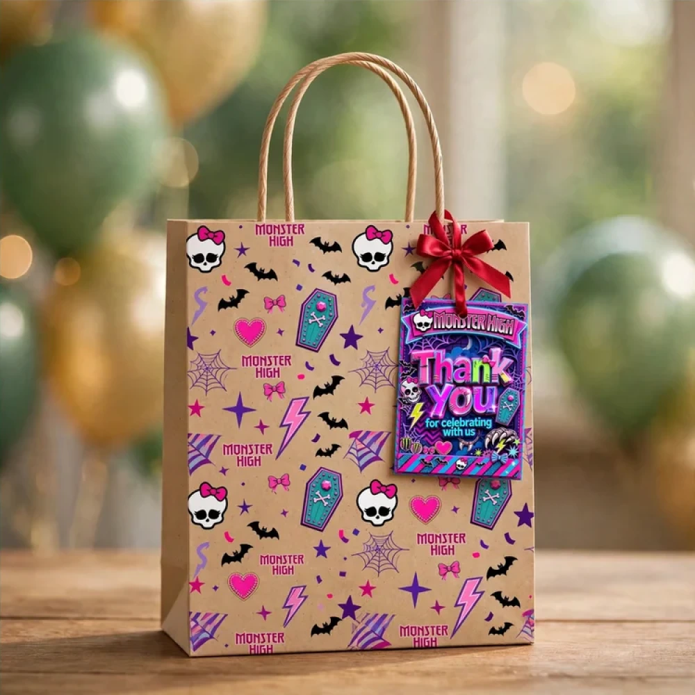 Monster High Theme Thank You Cards Birthday Party Supplies (PACK OF 30) - 280 GSM Matte Fine-Art Cardstock (2.5 x 3.5 Inch) - Premium Party Decor Supply by Party Decor Mall - View 4