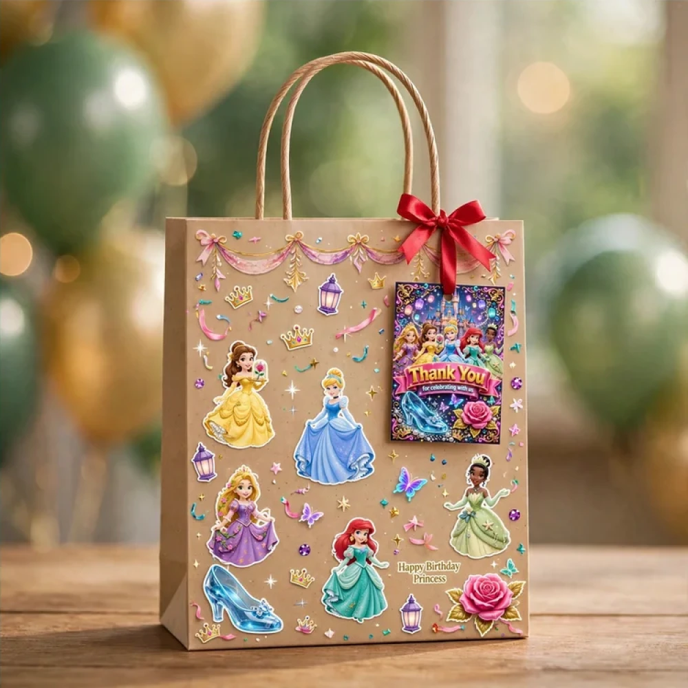 Disney Princess Theme Thank You Cards Birthday Party Supplies (PACK OF 30) - 280 GSM Matte Fine-Art Cardstock (2.5 x 3.5 Inch) - Premium Party Decor Supply by Party Decor Mall - View 4