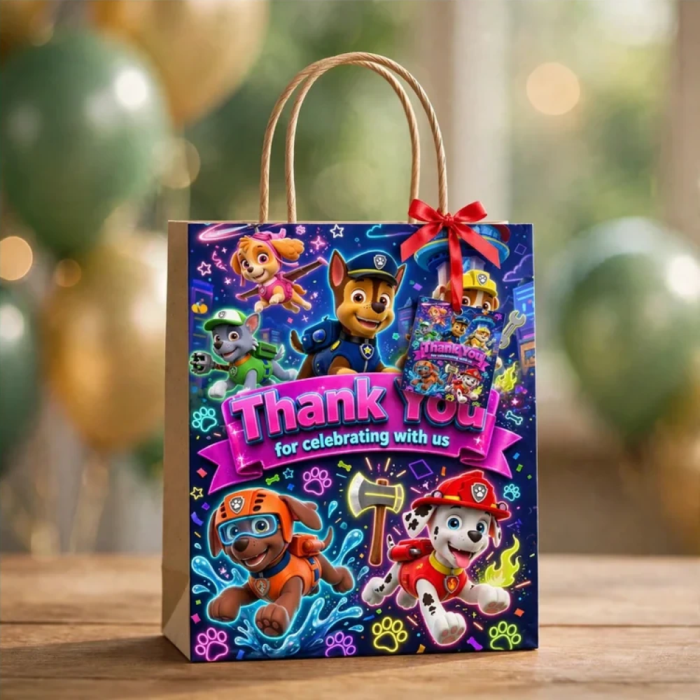 Paw Patrol Theme Thank You Cards Birthday Party Supplies (PACK OF 30) - 280 GSM Matte Fine-Art Cardstock (2.5 x 3.5 Inch) - Premium Party Decor Supply by Party Decor Mall - View 4