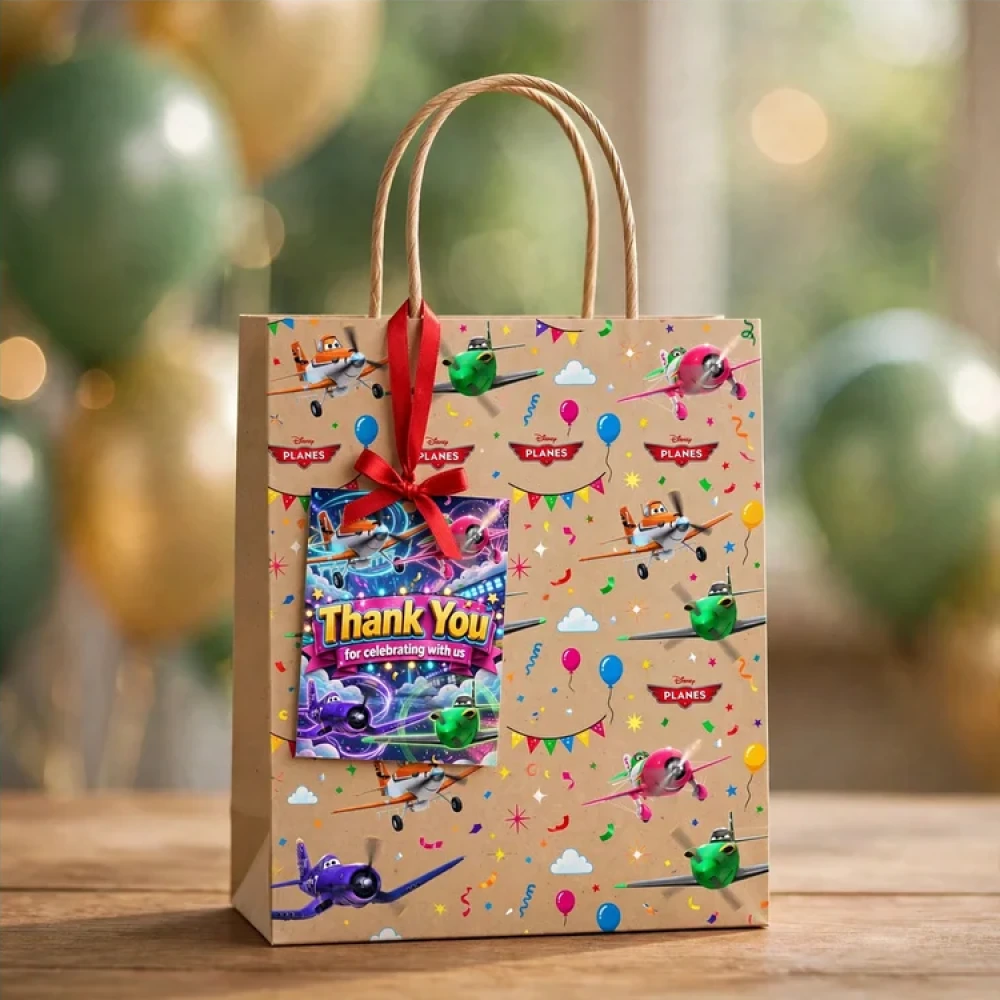 Disney Planes Theme Thank You Cards Birthday Party Supplies (PACK OF 30) - 280 GSM Matte Fine-Art Cardstock (2.5 x 3.5 Inch) - Premium Party Decor Supply by Party Decor Mall - View 4