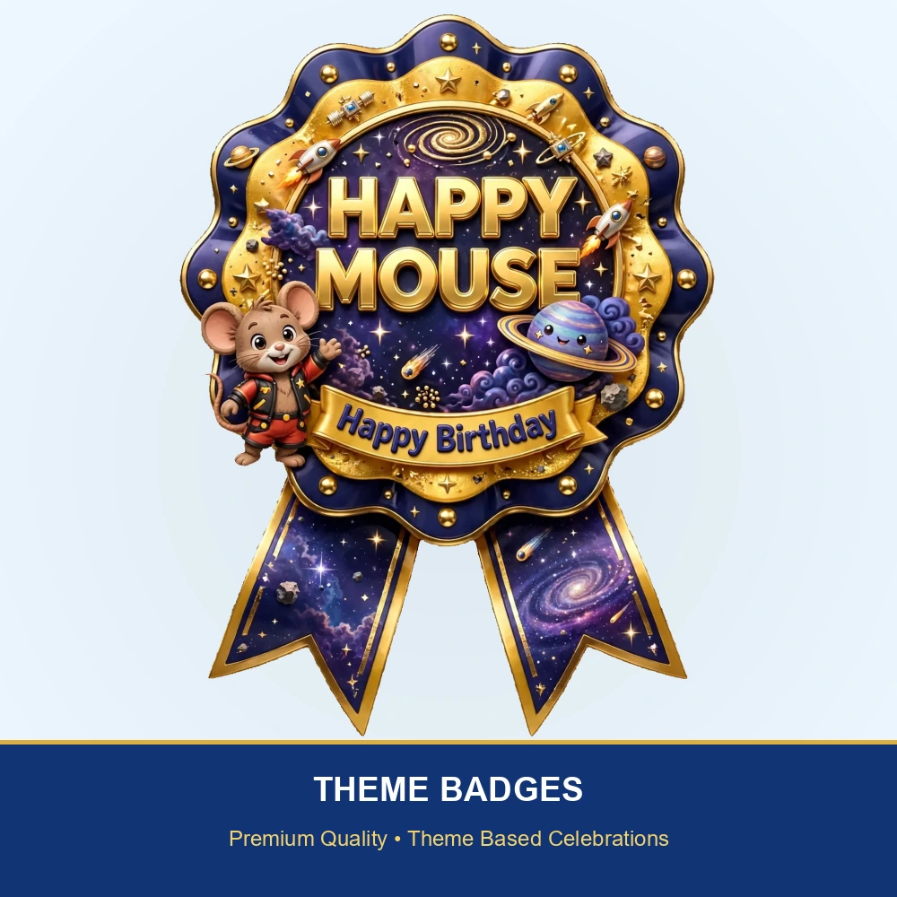 Mickey Mouse Theme Theme Badges Birthday Party Supplies (PACK OF 16) - 300 GSM Premium Cardstock with Pin (3.7 x 3 Inch) - Premium Party Decor Supply by Party Decor Mall - View 2