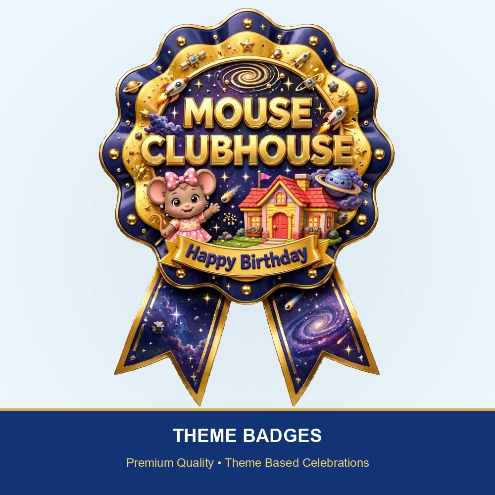 Minnie Mouse Clubhouse Theme Theme Badges Birthday Party Supplies (PACK OF 16) - 300 GSM Premium Cardstock with Pin (3.7 x 3 Inch) - Premium Party Decor Supply by Party Decor Mall - View 2