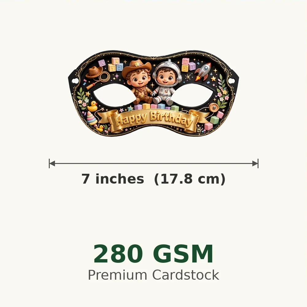 Toy Story Theme Party Mask Birthday Party Supplies (PACK OF 12) - 280 GSM Cardstock with Soft Stretchable Elastic Band (7 Inches wide) - Premium Party Decor Supply by Party Decor Mall - View 3