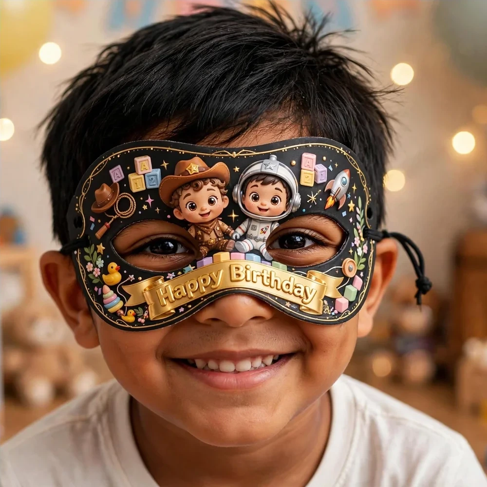 Toy Story Theme Party Mask Birthday Party Supplies (PACK OF 12) - 280 GSM Cardstock with Soft Stretchable Elastic Band (7 Inches wide) - Premium Party Decor Supply by Party Decor Mall - View 4