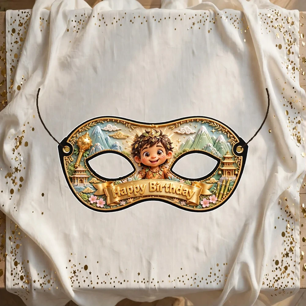 Hanuman Theme Party Mask Birthday Party Supplies (PACK OF 12) - 280 GSM Cardstock with Soft Stretchable Elastic Band (7 Inches wide) - Premium Party Decor Supply by Party Decor Mall - View 1