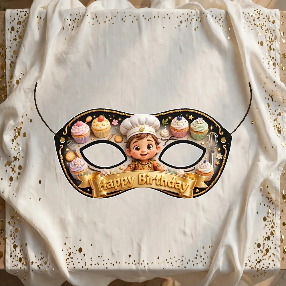 Bear Theme Party Mask Birthday Party Supplies (PACK OF 12) - 280 GSM Cardstock with Soft Stretchable Elastic Band (7 Inches wide)
