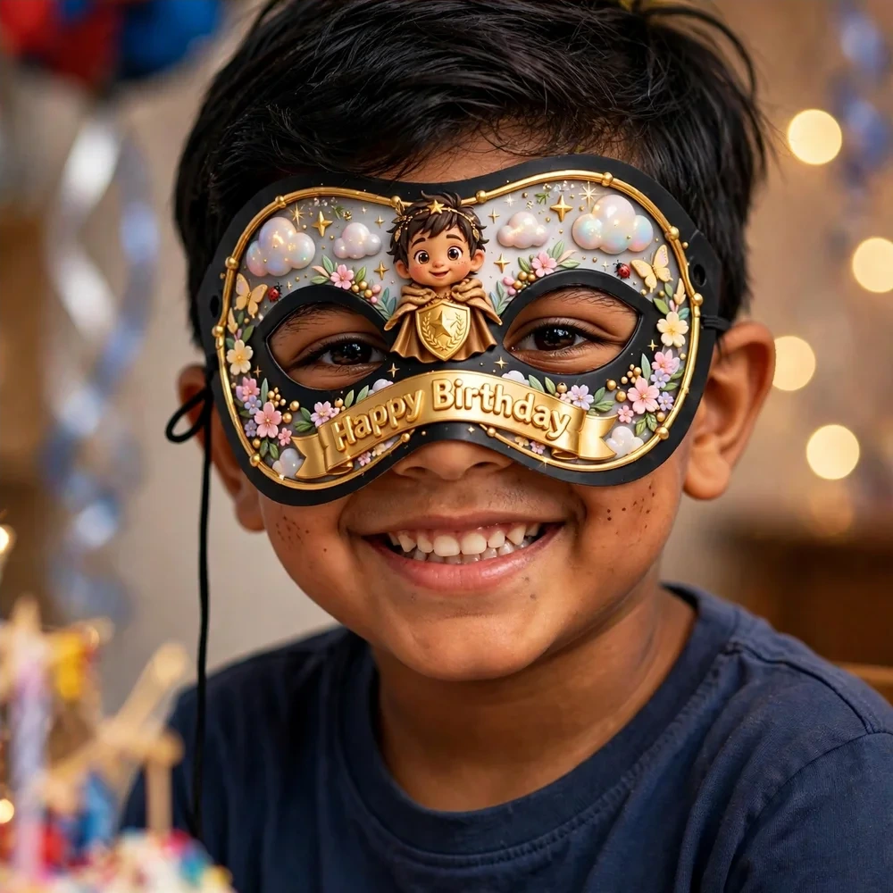Superman Theme Party Mask Birthday Party Supplies (PACK OF 12) - 280 GSM Cardstock with Soft Stretchable Elastic Band (7 Inches wide) - Premium Party Decor Supply by Party Decor Mall - View 4