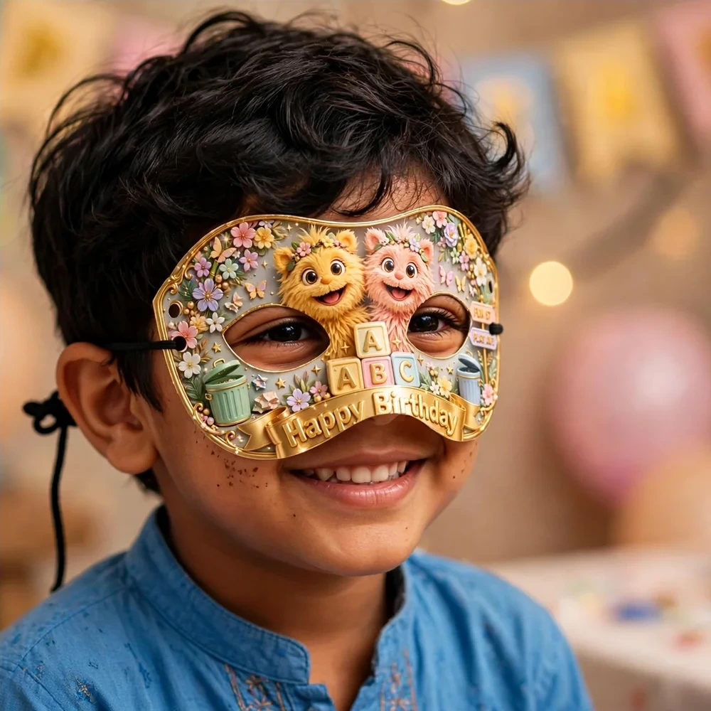 Sesame Street Theme Party Mask Birthday Party Supplies (PACK OF 12) - 280 GSM Cardstock with Soft Stretchable Elastic Band (7 Inches wide) - Premium Party Decor Supply by Party Decor Mall - View 4