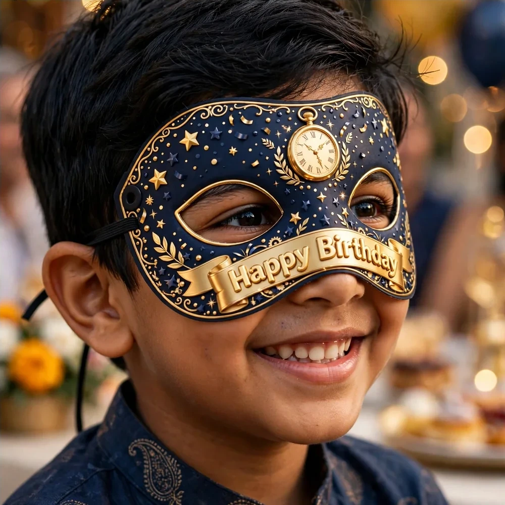 Retirement Theme Party Mask Birthday Party Supplies (PACK OF 12) - 280 GSM Cardstock with Soft Stretchable Elastic Band (7 Inches wide) - Premium Party Decor Supply by Party Decor Mall - View 4