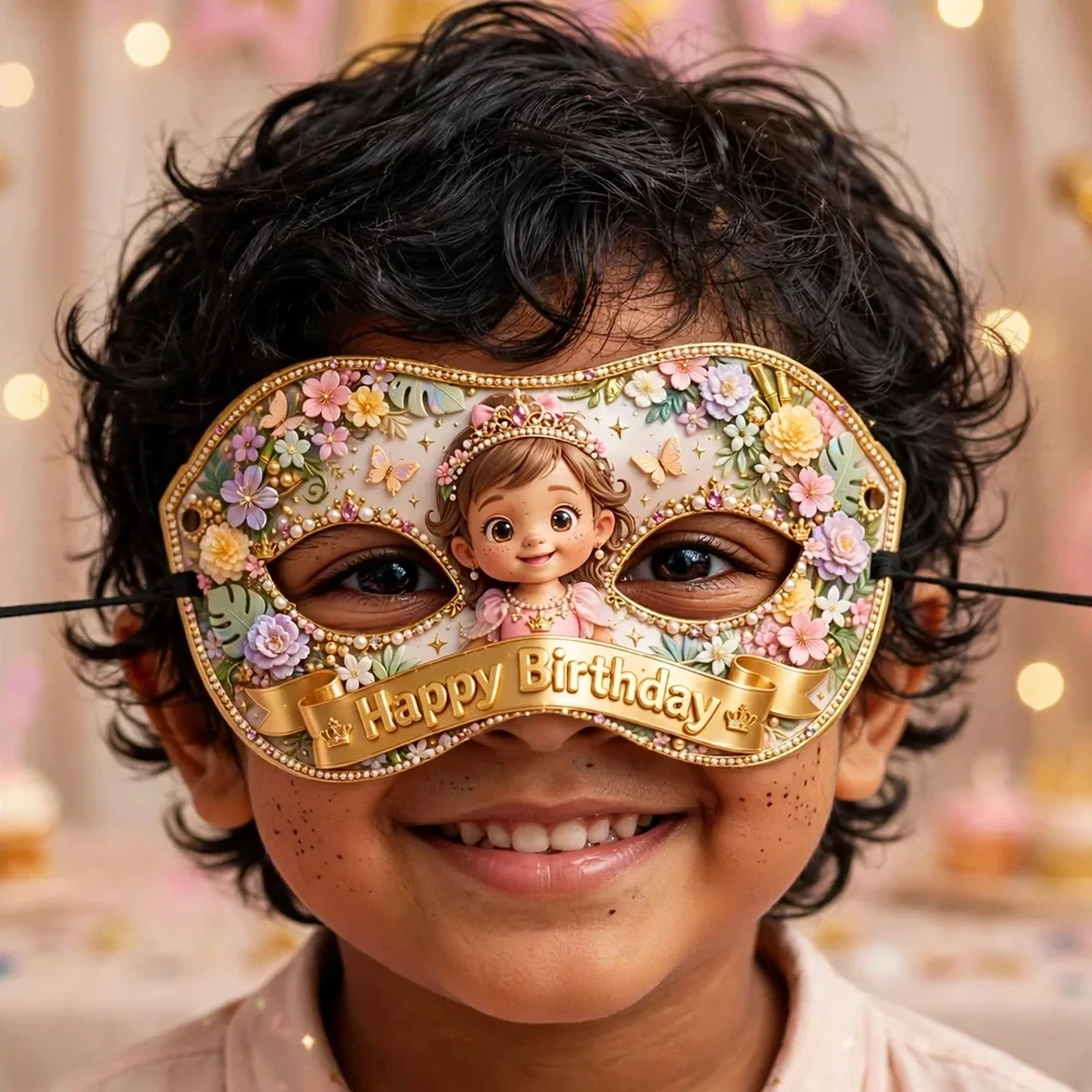 Queen Theme Party Mask Birthday Party Supplies (PACK OF 12) - 280 GSM Cardstock with Soft Stretchable Elastic Band (7 Inches wide) - Premium Party Decor Supply by Party Decor Mall - View 4