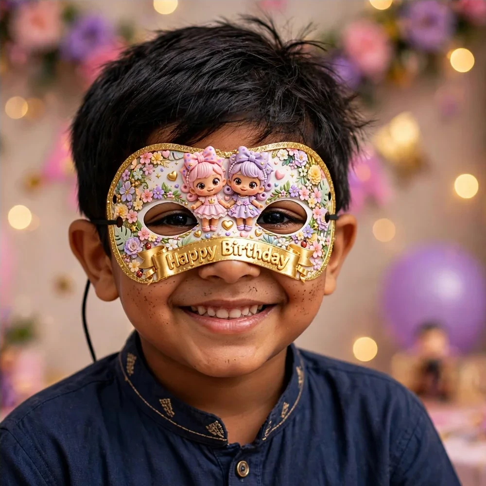 LOL Surprise Theme Party Mask Birthday Party Supplies (PACK OF 12) - 280 GSM Cardstock with Soft Stretchable Elastic Band (7 Inches wide) - Premium Party Decor Supply by Party Decor Mall - View 4