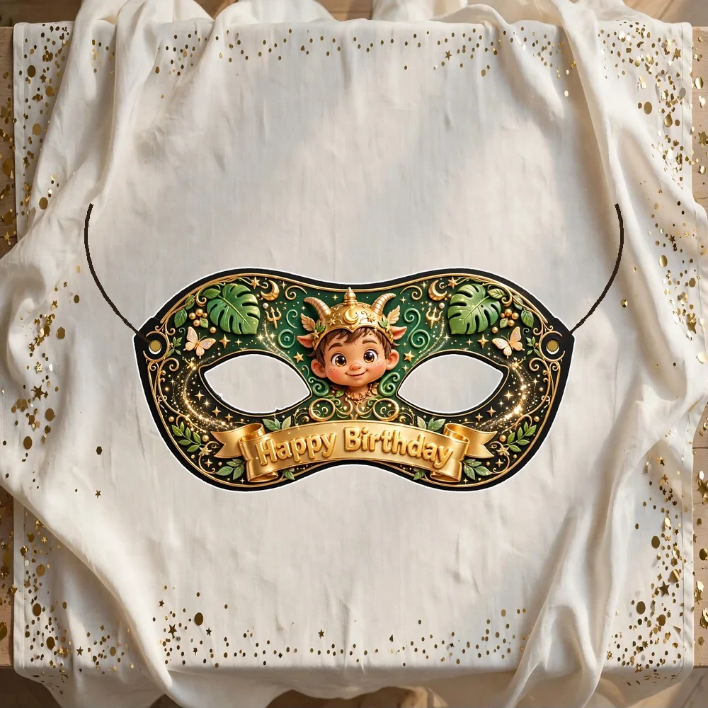 Loki Theme Party Mask Birthday Party Supplies (PACK OF 12) - 280 GSM Cardstock with Soft Stretchable Elastic Band (7 Inches wide)