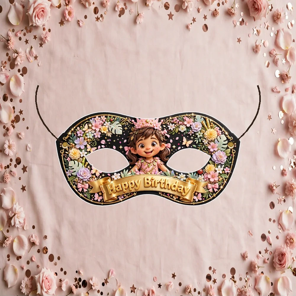 Carnival Theme Party Mask Birthday Party Supplies (PACK OF 12) - 280 GSM Cardstock with Soft Stretchable Elastic Band (7 Inches wide) - Premium Party Decor Supply by Party Decor Mall - View 1