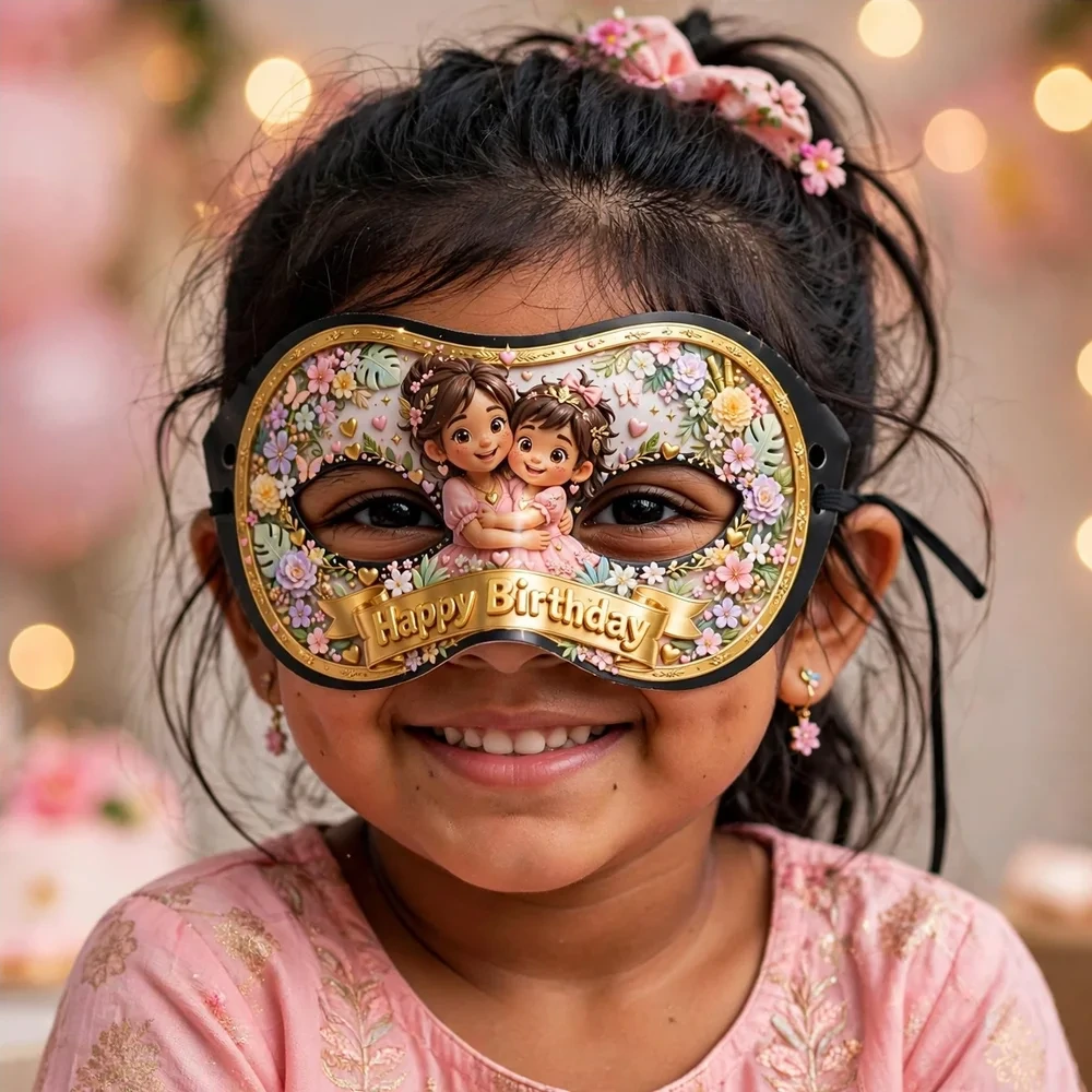 Ginny Georgia Theme Party Mask Birthday Party Supplies (PACK OF 12) - 280 GSM Cardstock with Soft Stretchable Elastic Band (7 Inches wide) - Premium Party Decor Supply by Party Decor Mall - View 4