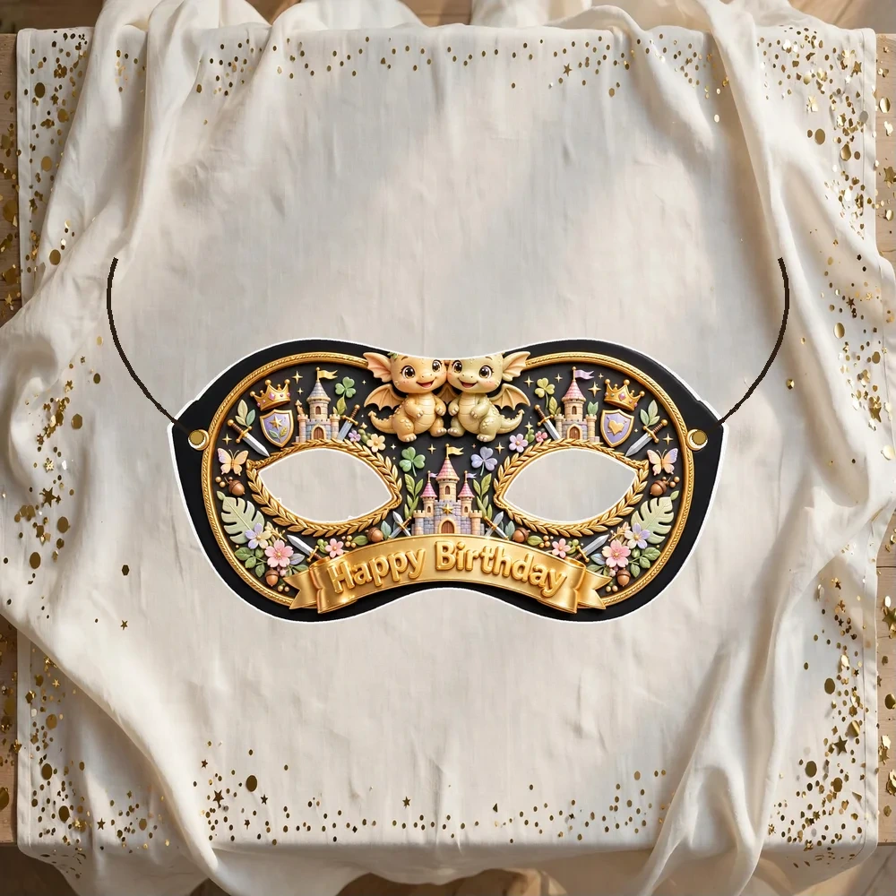 Thrones Theme Party Mask Birthday Party Supplies (PACK OF 12) - 280 GSM Cardstock with Soft Stretchable Elastic Band (7 Inches wide)