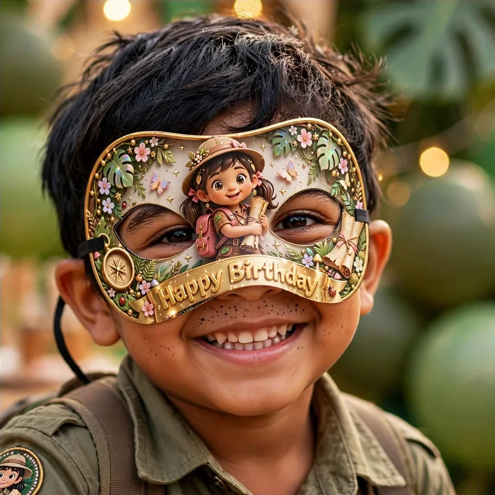 Dora The Explorer Theme Party Mask Birthday Party Supplies (PACK OF 12) - 280 GSM Cardstock with Soft Stretchable Elastic Band (7 Inches wide) - Premium Party Decor Supply by Party Decor Mall - View 4