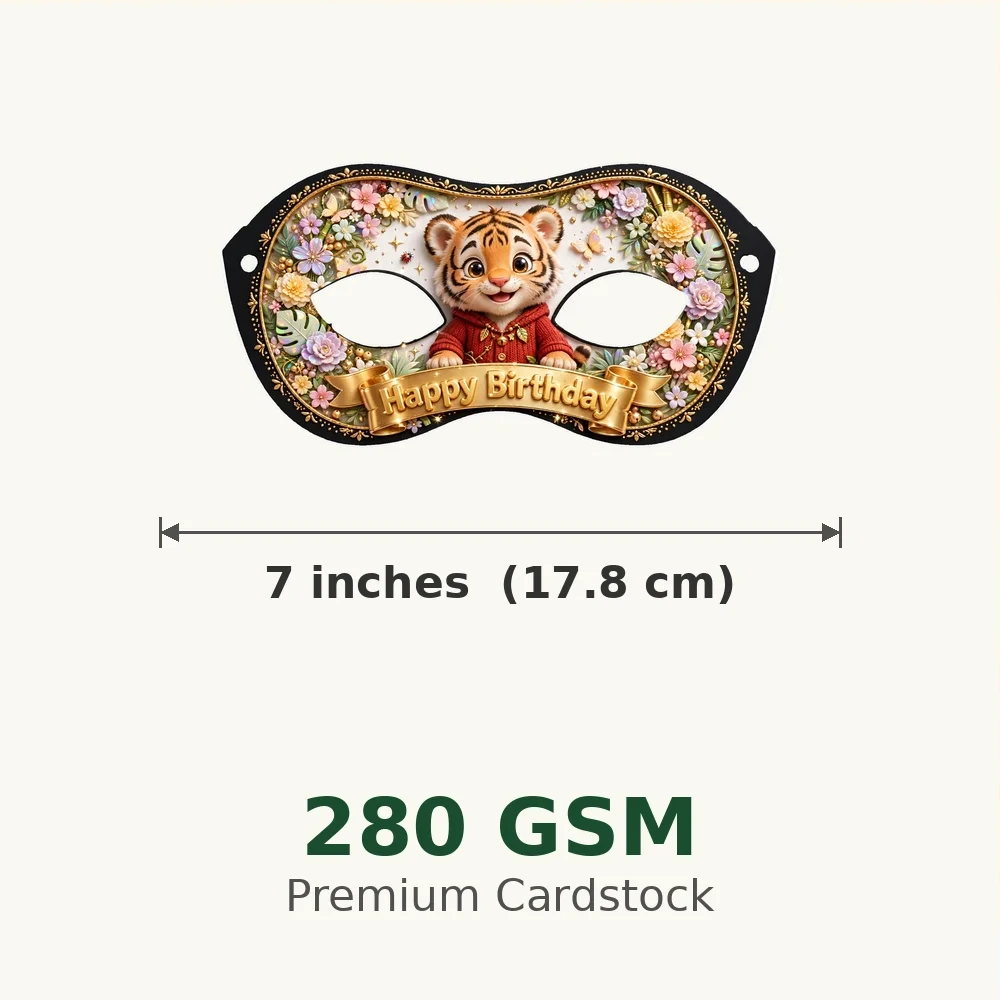 Daniel Tiger Theme Party Mask Birthday Party Supplies (PACK OF 12) - 280 GSM Cardstock with Soft Stretchable Elastic Band (7 Inches wide) - Premium Party Decor Supply by Party Decor Mall - View 3