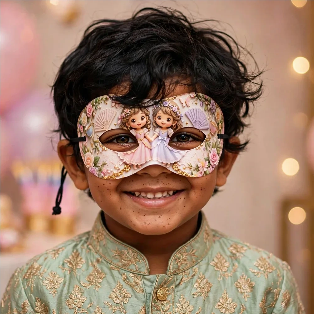 Bridgerton Theme Party Mask Birthday Party Supplies (PACK OF 12) - 280 GSM Cardstock with Soft Stretchable Elastic Band (7 Inches wide) - Premium Party Decor Supply by Party Decor Mall - View 4