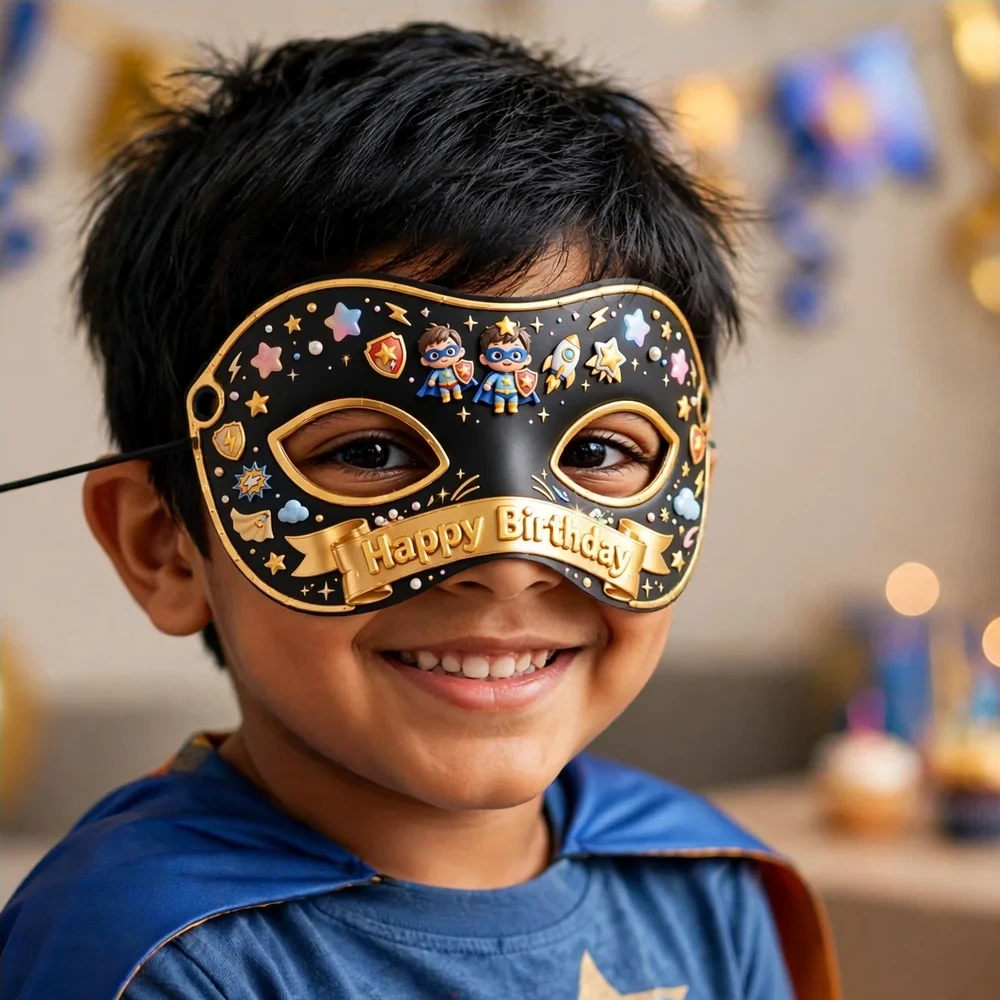 Avengers Theme Party Mask Birthday Party Supplies (PACK OF 12) - 280 GSM Cardstock with Soft Stretchable Elastic Band (7 Inches wide) - Premium Party Decor Supply by Party Decor Mall - View 4