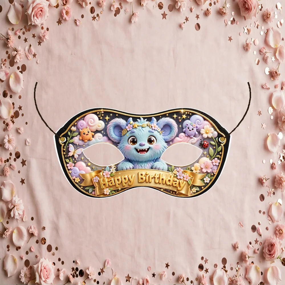 Asterix Theme Party Mask Birthday Party Supplies (PACK OF 12) - 280 GSM Cardstock with Soft Stretchable Elastic Band (7 Inches wide)