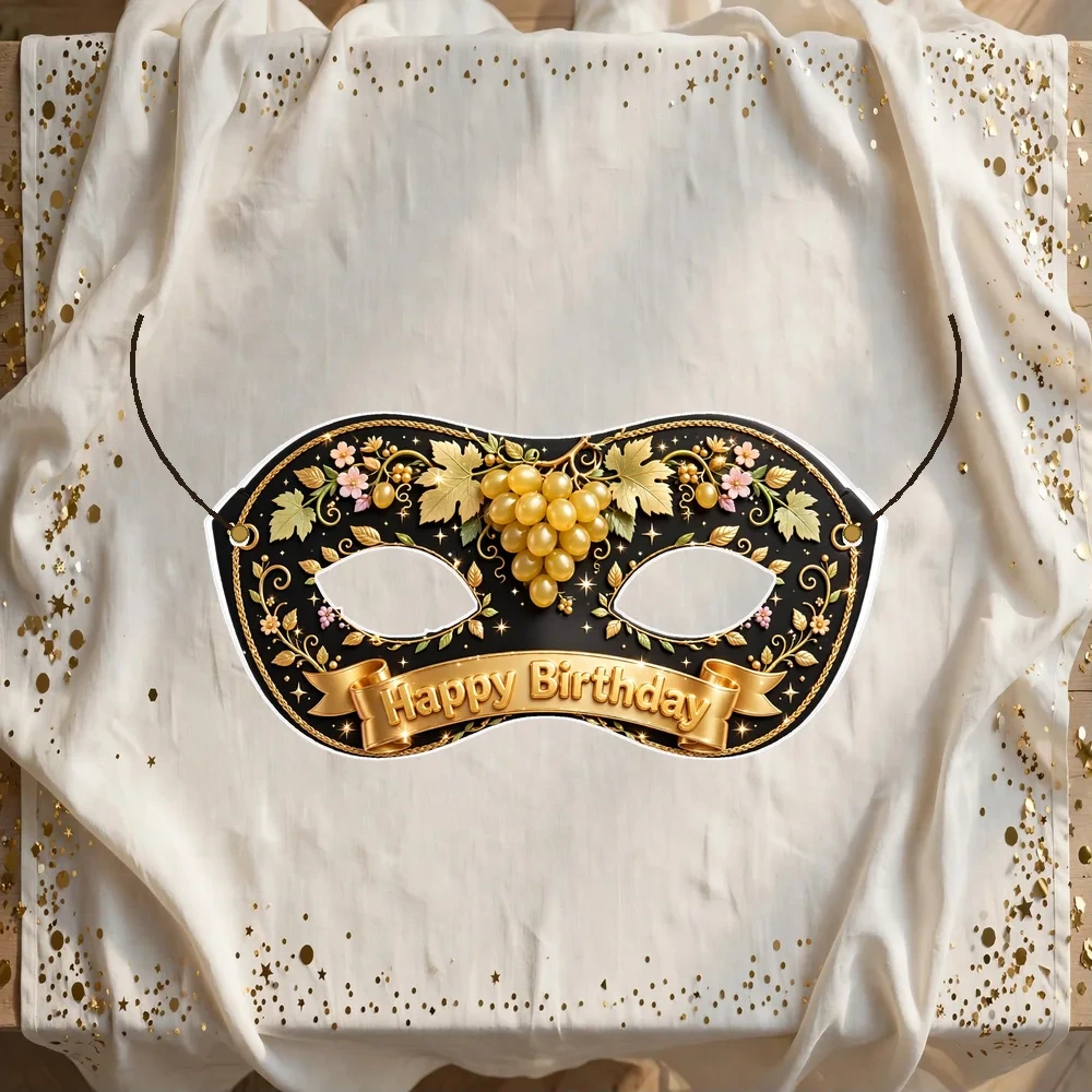 Aged Like Fine Wine Theme Party Mask Birthday Party Supplies (PACK OF 12) - 280 GSM Cardstock with Soft Stretchable Elastic Band (7 Inches wide)