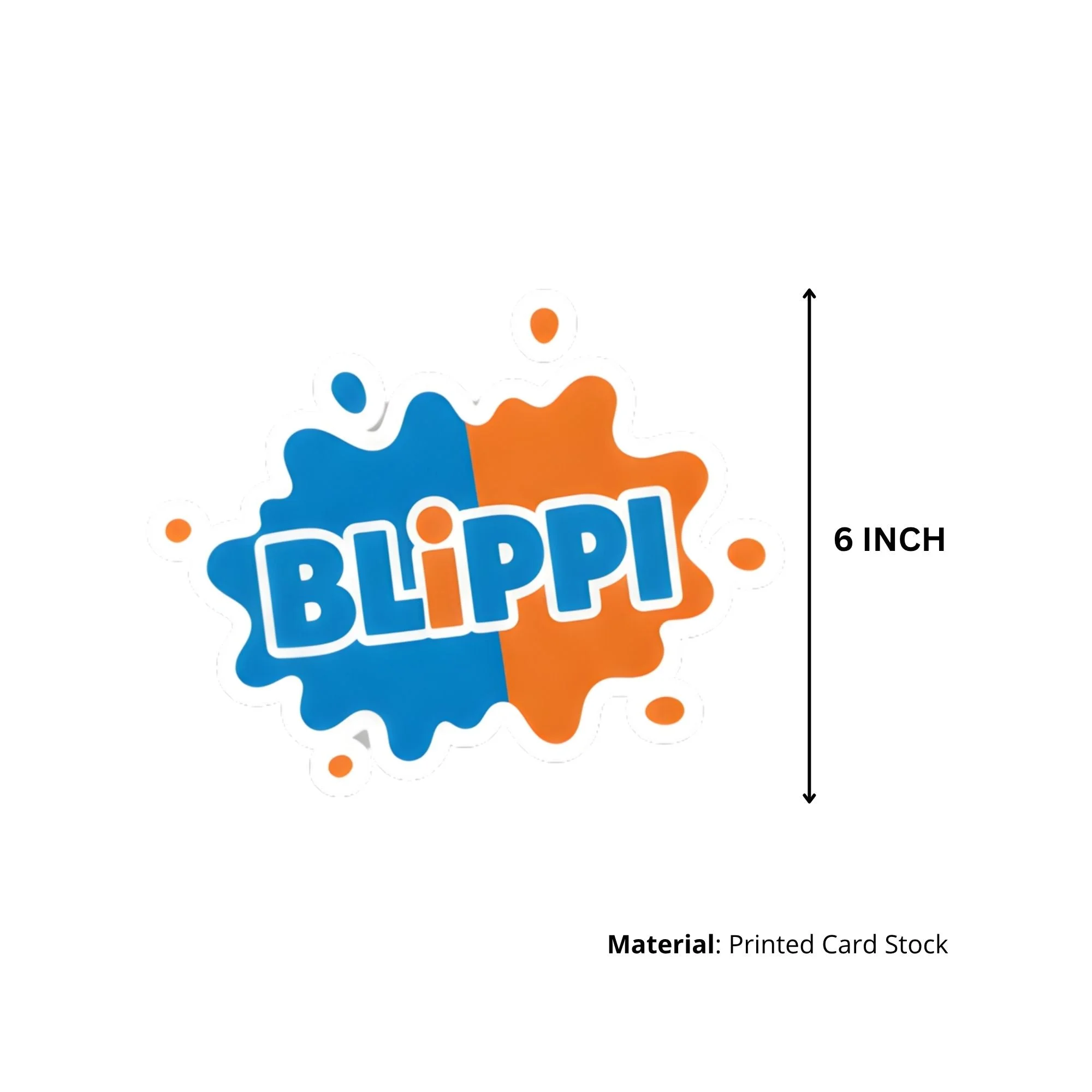 Blippi Theme Birthday Cutouts (6 inches/250 GSM Cardstock/Mixcolour/12Pcs) - Premium Handcrafted 300 GSM Paper Cutouts by Party Decor Mall India - View 3
