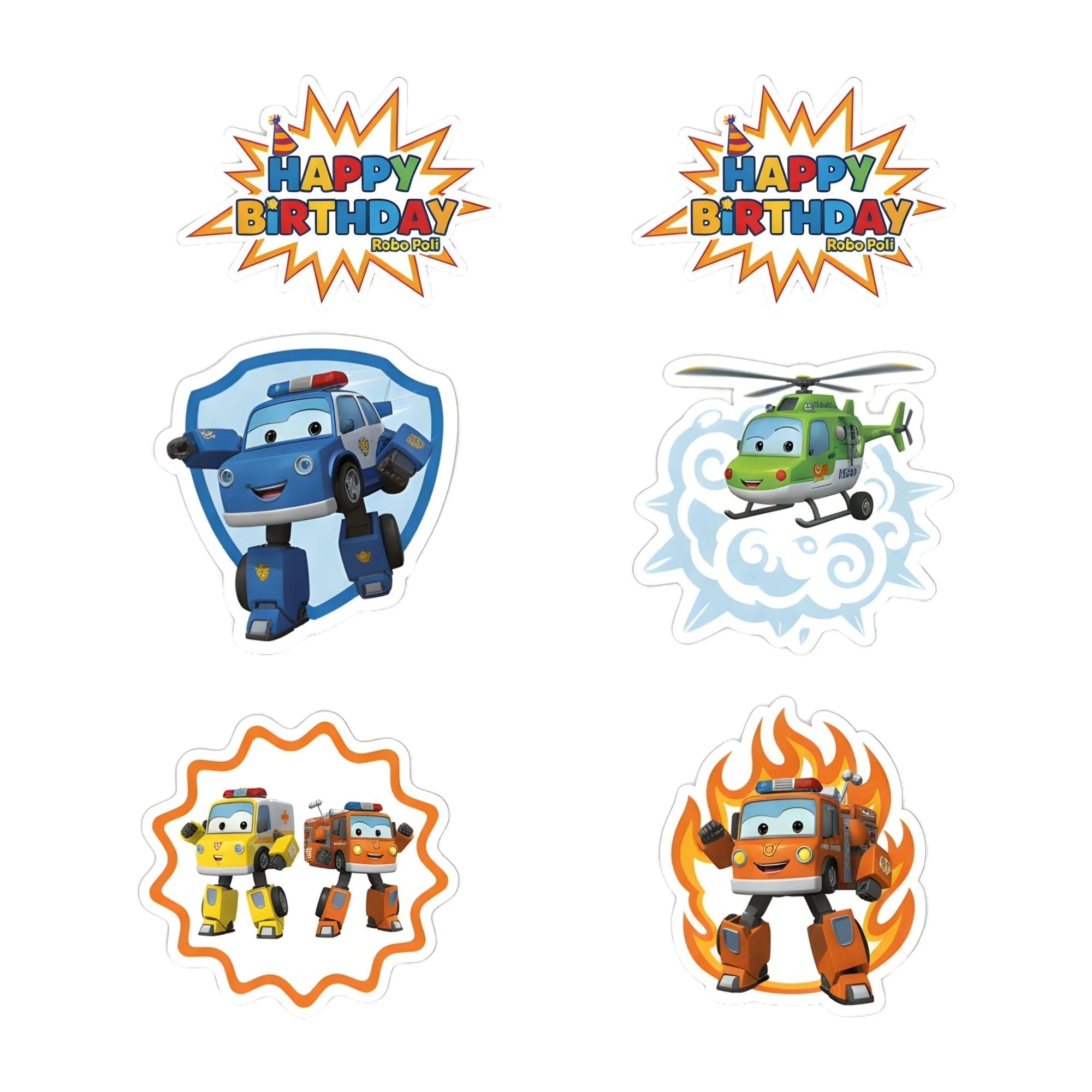 Disney Car Theme Birthday Cutouts (6 inches/250 GSM Cardstock/Mixcolour/12Pcs)