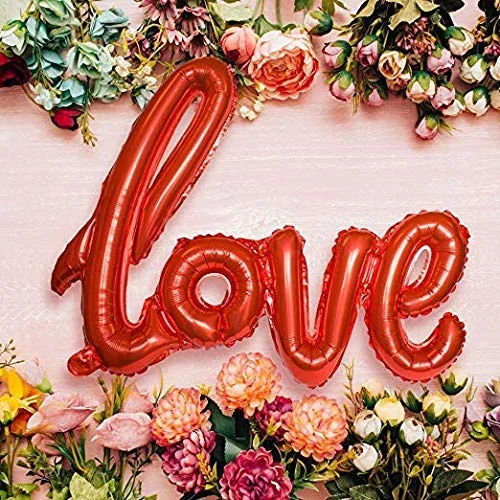 LOVE Foil Balloon(Red) - Premium Handcrafted 300 GSM Foil Balloon by Party Decor Mall India - View 2