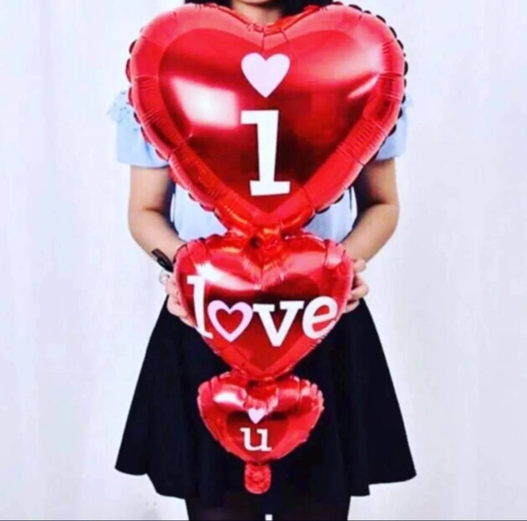 I Love You Heart Balloon - Premium Handcrafted 300 GSM Foil Balloon by Party Decor Mall India - View 4