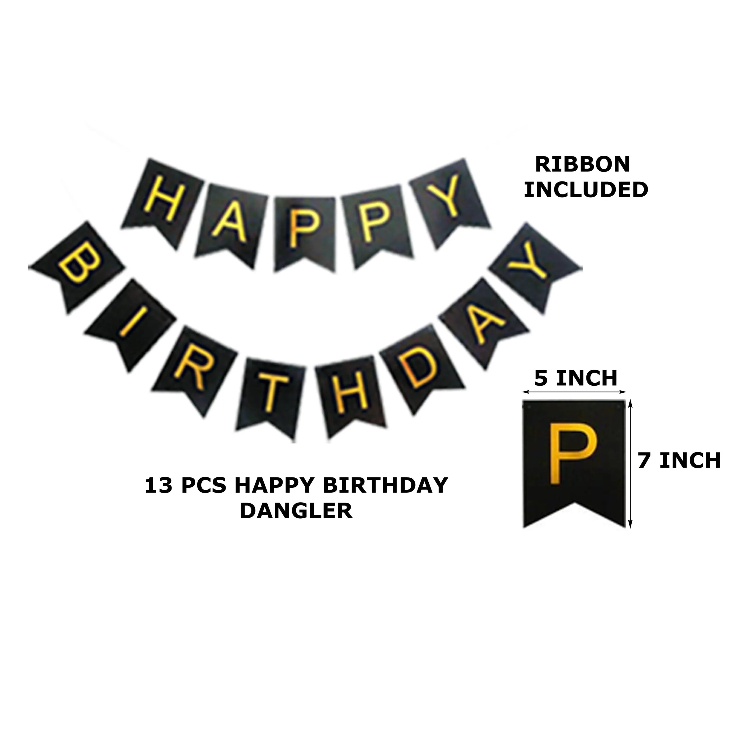 Happy Birthday Banner Decoration for Boys, Girls - Premium Handcrafted 300 GSM Party Supplies, Buntings by Party Decor Mall India - View 2