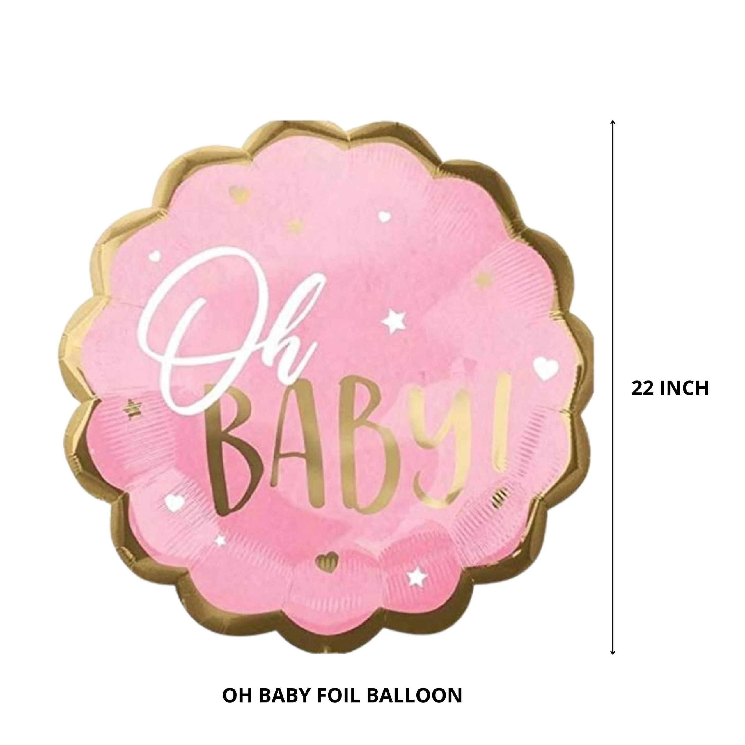 Oh Baby foil Balloon - Premium Handcrafted 300 GSM Party Supplies by Party Decor Mall India - View 2