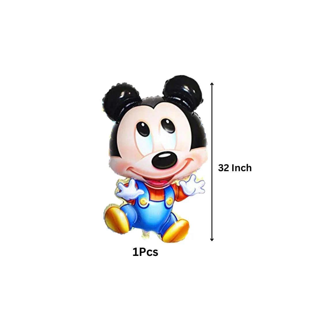 Mickey Mouse Foil Balloons Bunch - Premium Handcrafted 300 GSM Party Supplies, Foil Balloons, Balloons by Party Decor Mall India - View 3