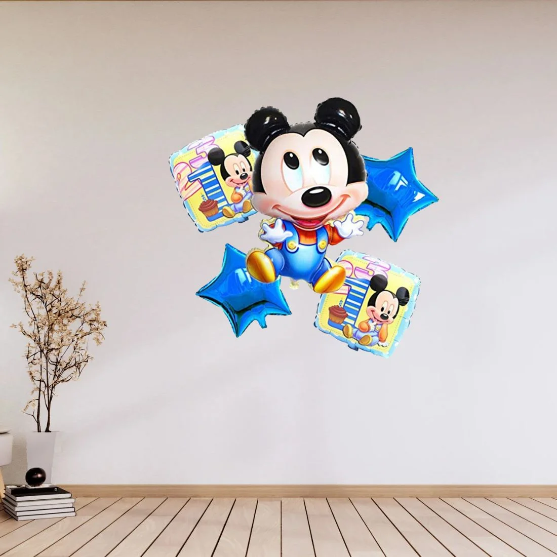 Mickey Mouse Foil Balloons Bunch - Premium Handcrafted 300 GSM Party Supplies, Foil Balloons, Balloons by Party Decor Mall India - View 6