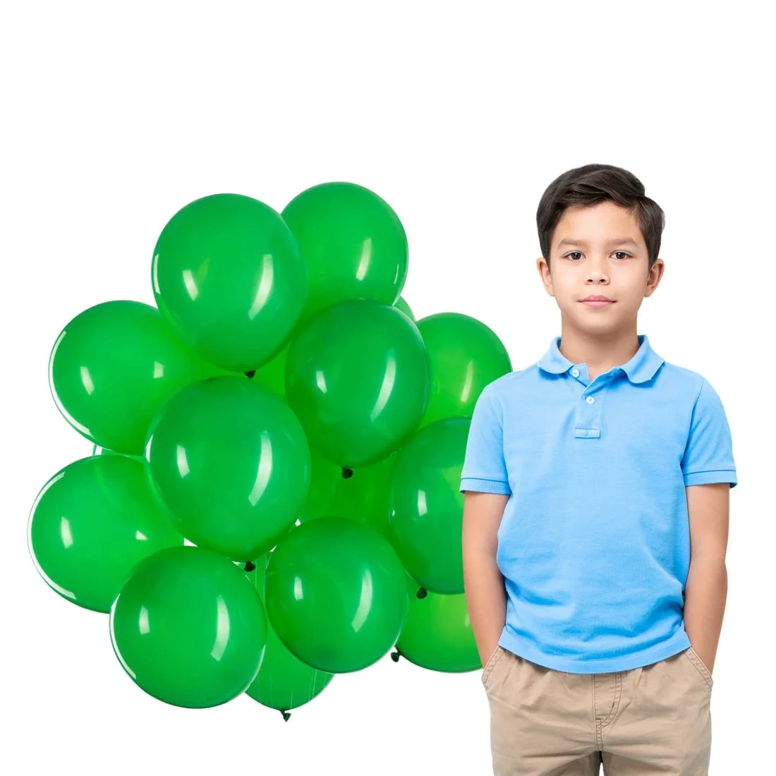 Latex Balloons(Green) 10" (Pack of 50) - Premium Handcrafted 300 GSM Latex Balloons, Balloons by Party Decor Mall India - View 6