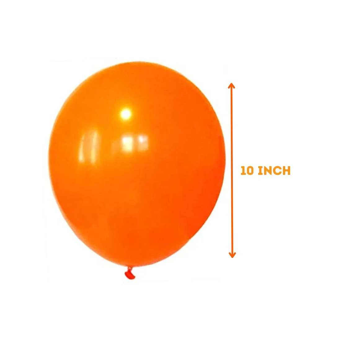 Latex Balloons(Orange) 10" (Pack of 50) - Premium Handcrafted 300 GSM Latex Balloons, Balloons by Party Decor Mall India - View 2