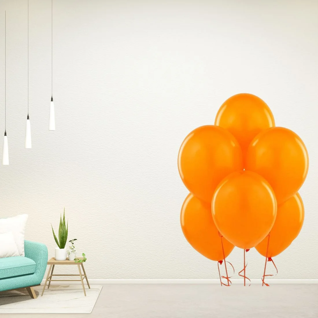 Latex Balloons(Orange) 10" (Pack of 50) - Premium Handcrafted 300 GSM Latex Balloons, Balloons by Party Decor Mall India - View 5