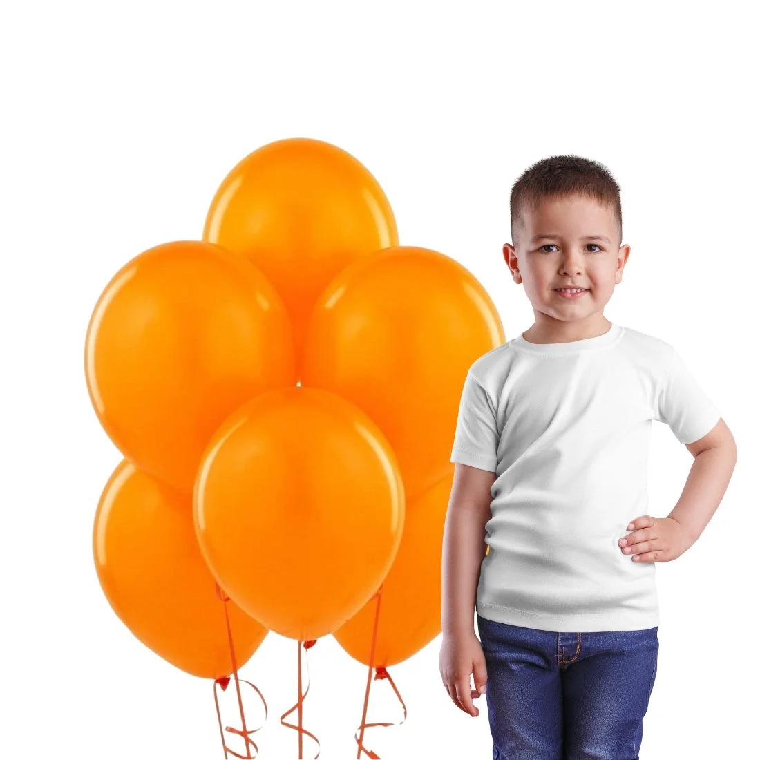 Latex Balloons(Orange) 10" (Pack of 50) - Premium Handcrafted 300 GSM Latex Balloons, Balloons by Party Decor Mall India - View 6