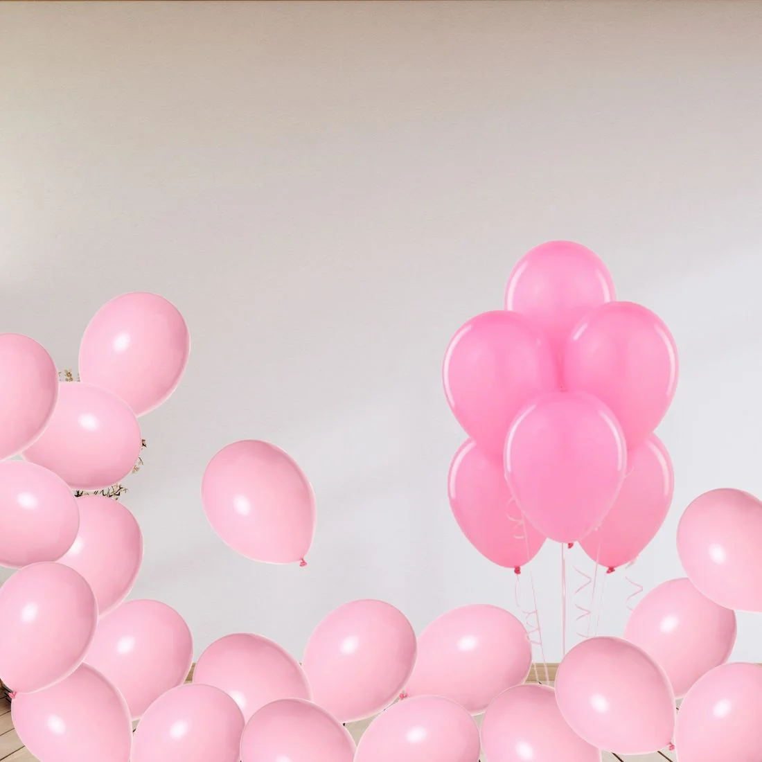 Pastel Pink Balloons(Pink) 10" (Pack of 50) - Premium Handcrafted 300 GSM Balloons by Party Decor Mall India - View 6