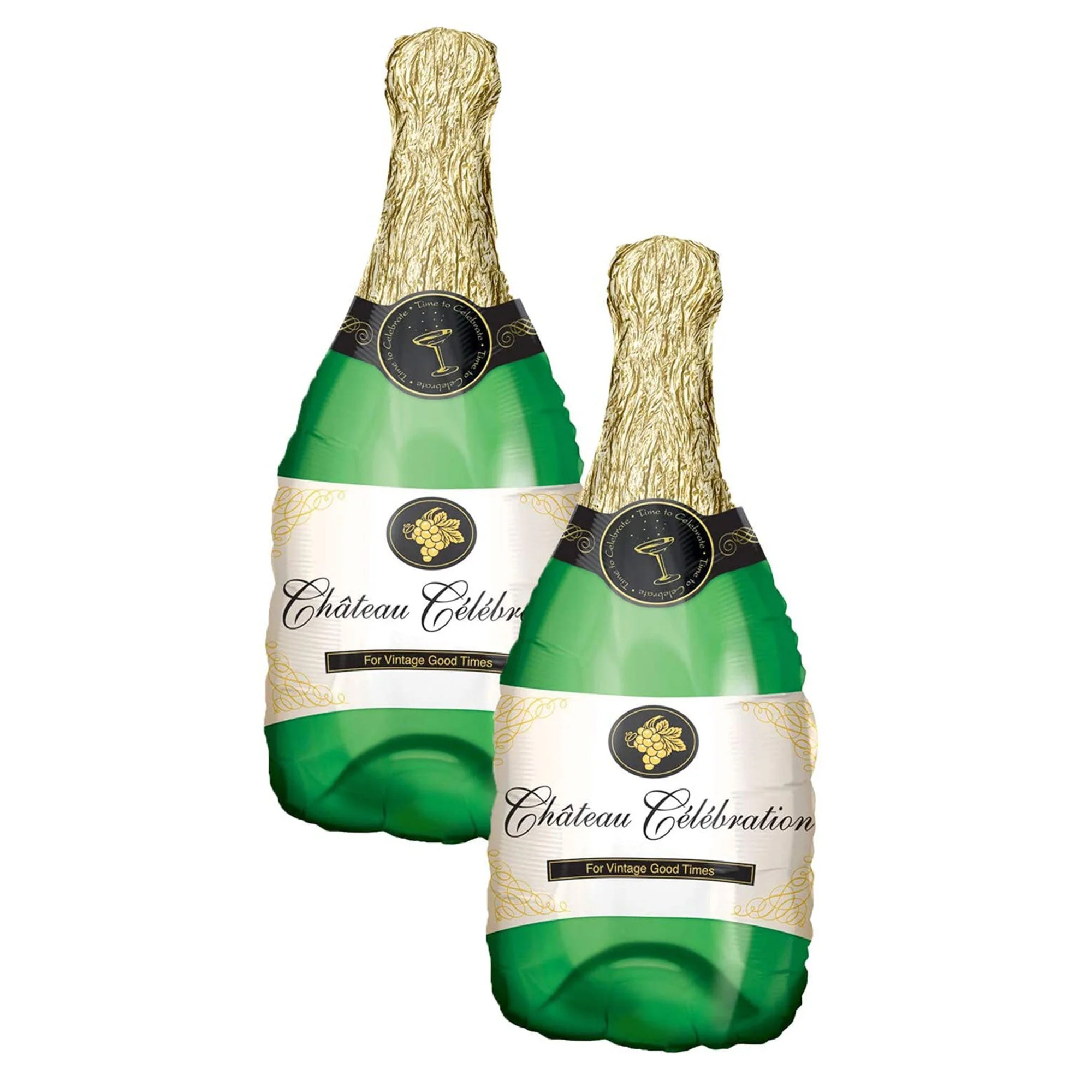 Champagne Bottle Green Foil Balloon for Bachelor’s, Birthdays & Anniversaries Decorations - Premium Handcrafted 300 GSM Party Supplies by Party Decor Mall India - View 2