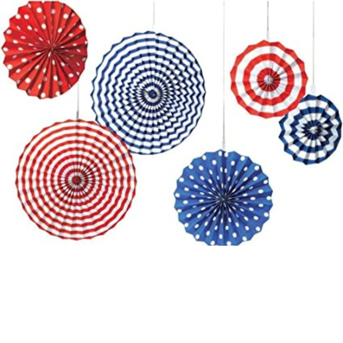 Paper Fan Mix Design Decoration for Birthday Decoration, Birthday Party, Wall Decoration, Hanging Decoration
