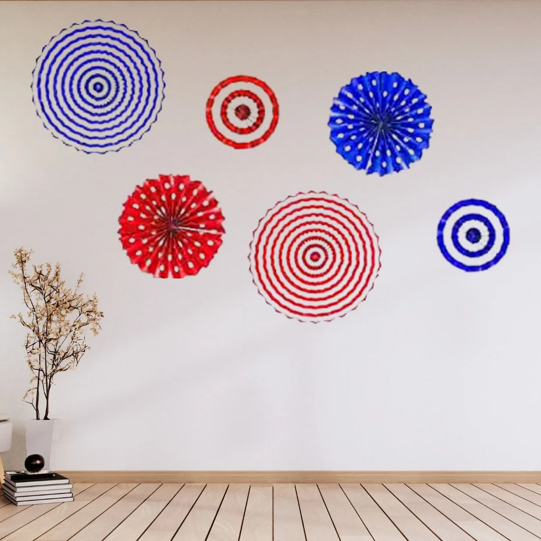 Paper Fan Mix Design Decoration for Birthday Decoration, Birthday Party, Wall Decoration, Hanging Decoration - Premium Handcrafted 300 GSM Birthday Decoration, Party Supplies by Party Decor Mall India - View 6