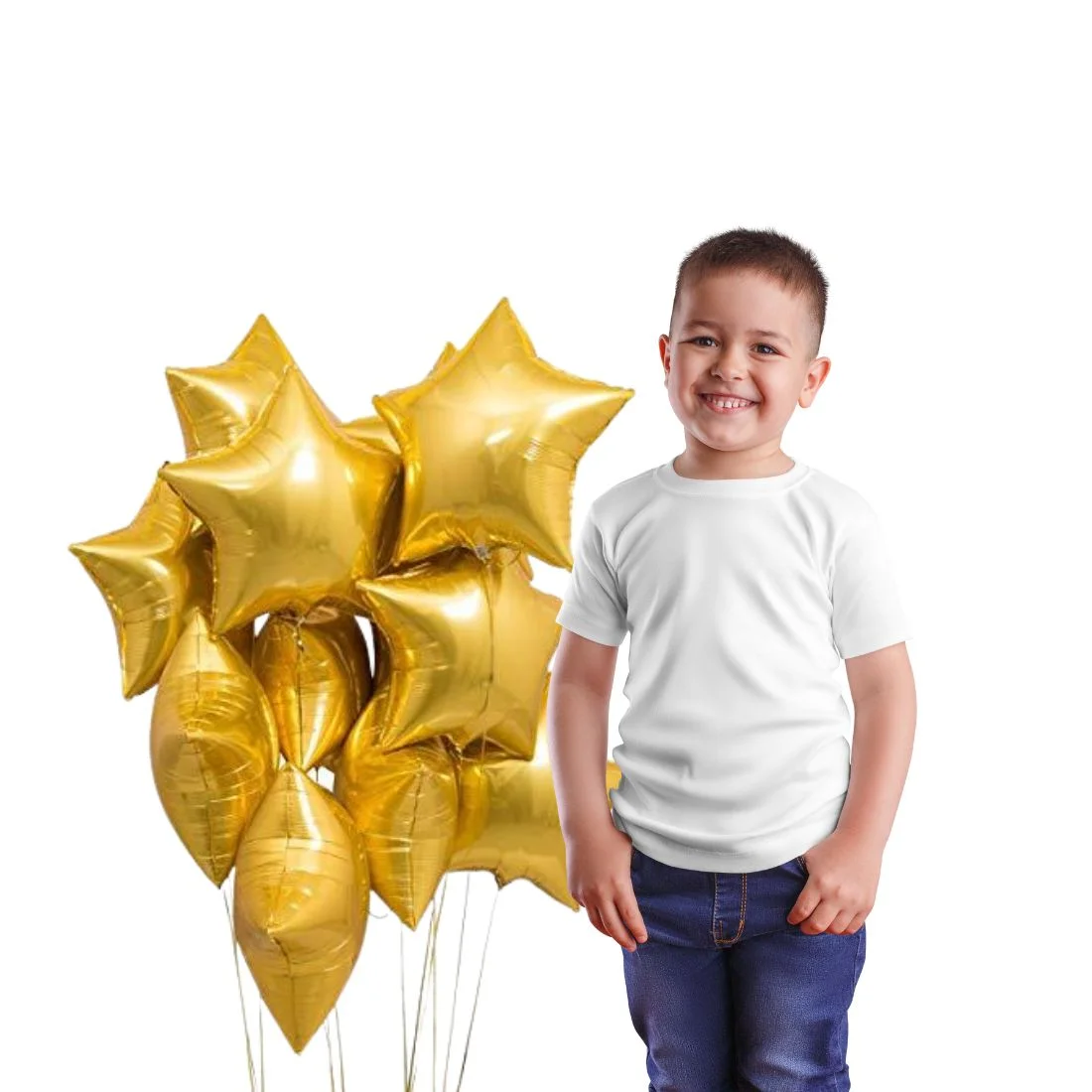 Star Gold 10" inch Foil Balloon for Happy Birthday Party Decoration, Anniversary Party Pack of 10 - Premium Handcrafted 300 GSM Foil Balloon by Party Decor Mall India - View 6