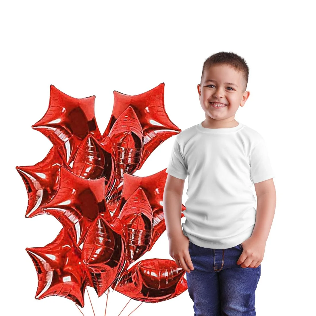 Star Red 10″ inch Foil Balloon for Happy Birthday Party Decoration, Anniversary Party & Valentine Day Pack of 10 - Premium Handcrafted 300 GSM Foil Balloon by Party Decor Mall India - View 6