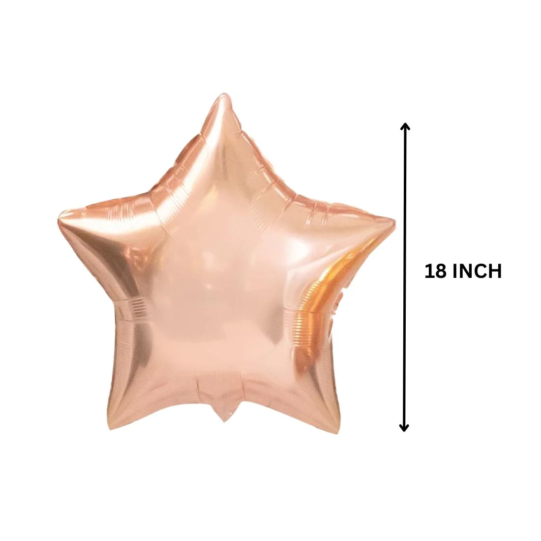 Star Rose Gold 18″ inch Foil Balloon for Happy Birthday Party, Anniversary & Valentine Day pack of 10 - Premium Handcrafted 300 GSM Foil Balloon by Party Decor Mall India - View 2