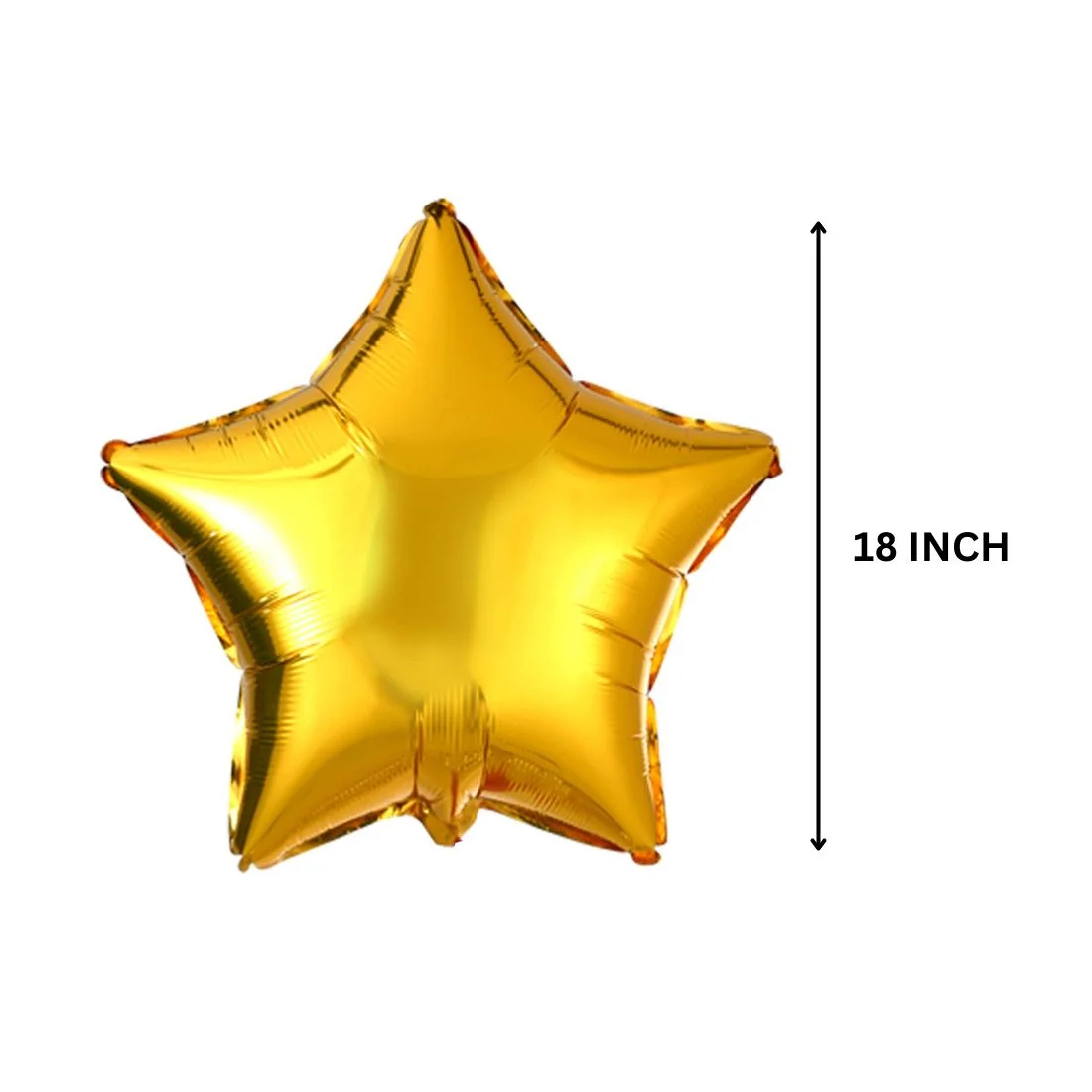 Star Gold 18″ inch Foil Balloon for Happy Birthday Party, Anniversary & Valentine Day Pack of 10 - Premium Handcrafted 300 GSM Foil Balloon by Party Decor Mall India - View 2